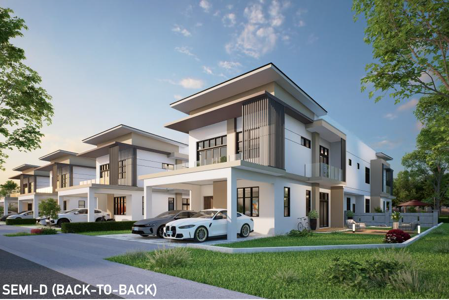 Elora double storey cluster house at Riveria Garden @ Wawari, Iskandar Puteri — artist impression